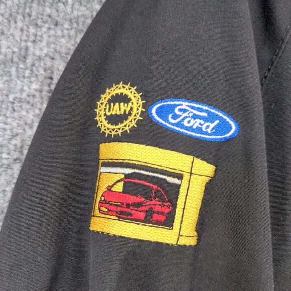 King Louie Men's UAW Chicago Stamping Full Zip Jacket Black Medium Vintage Union - Picture 6 of 15